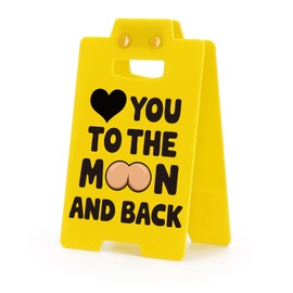 HOMQYTE - Letrero divertido con temática de amor, decoración de oficina, decorativo compacto de plástico amarillo con mensaje 'Te quiero'