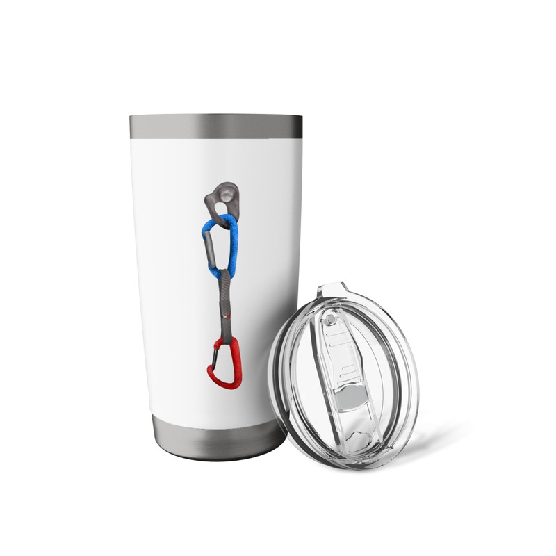 Rock Climbing Hanger and Carabiner QUICKDRAW Stainless Steel Insulated Tumbler