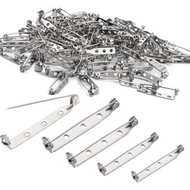 120 Pieces Brooch Pins Back, Pin Back, Brooch Pin Back for Crafts, Badges, Name Tags, DIY Jewellery Making and Crafts