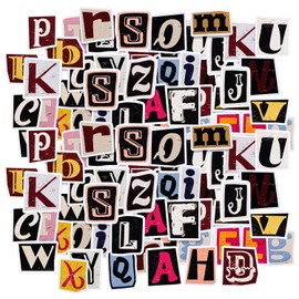 104 Pcs Letter Stickers, Vintage Stickers Alphabet Stickers Aesthetic Sticker Letters Scrapbook Accessories for Sign Decor Scrap Booking Art Craft