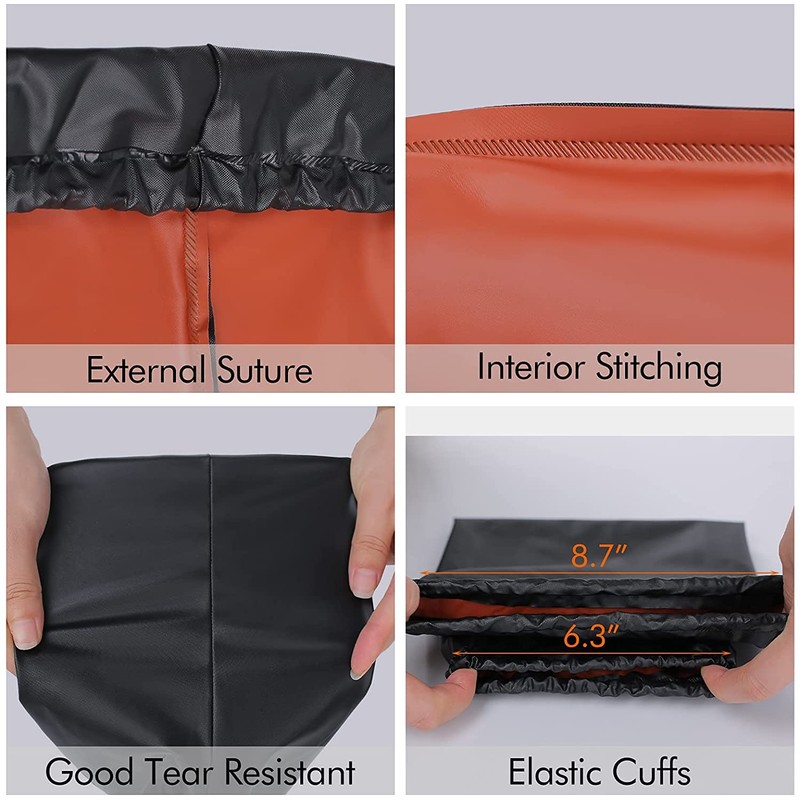 Surblue Waterproof Rubber Vinyl Apron, Anti-Corrosion Rubber 47" Plus Aprons,