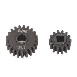 RC Car Reduction Gear Black Steel Smooth Running 0.8M 14T 21T Reduction Gear for Axial Capra for SCX10 III 1/10 RC Car