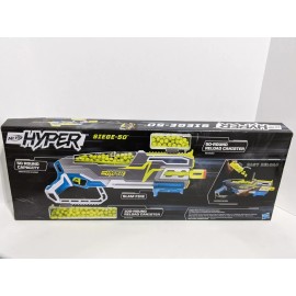 Nerf Hyper Siege-50 Pump-Action Blaster, 40 Nerf Hyper Rounds Included [NEW]