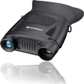 Bresser 1877491 Night Vision Digital NV Binoculars, 3x 130 m Range, Integrated Infrared Lighting and Recording Function