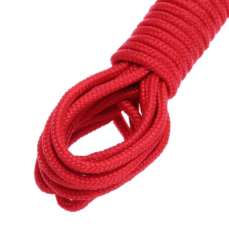 MECCANIXITY Polypropylene Rope Braid Cord 15M/49.2ft 3/16" 5mm Red for