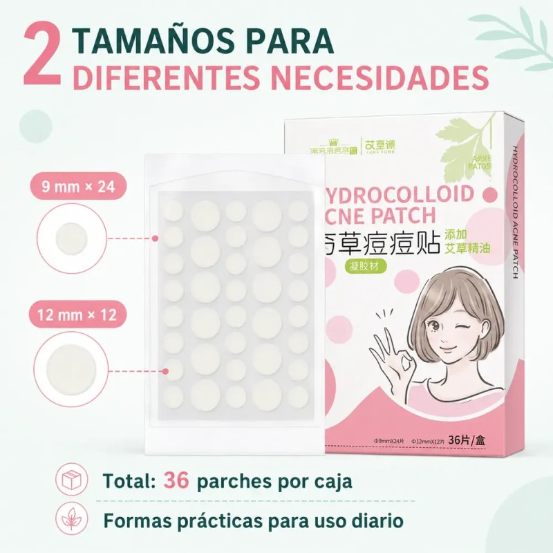 Parches Hidrocoloides Acne Artemisa 2 Cajas 72 Pzs
