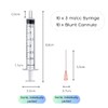 Pack of 10 x 3 ml syringe and 10 x