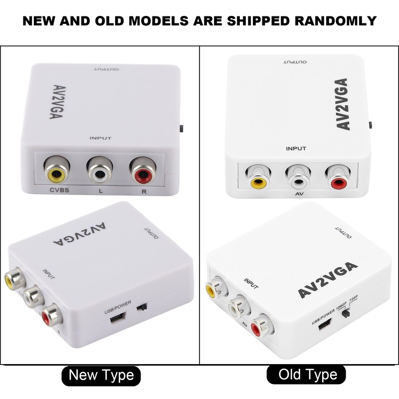 For AV to VGA Conveter Portable 1920x1080 HD AV2VGA Video