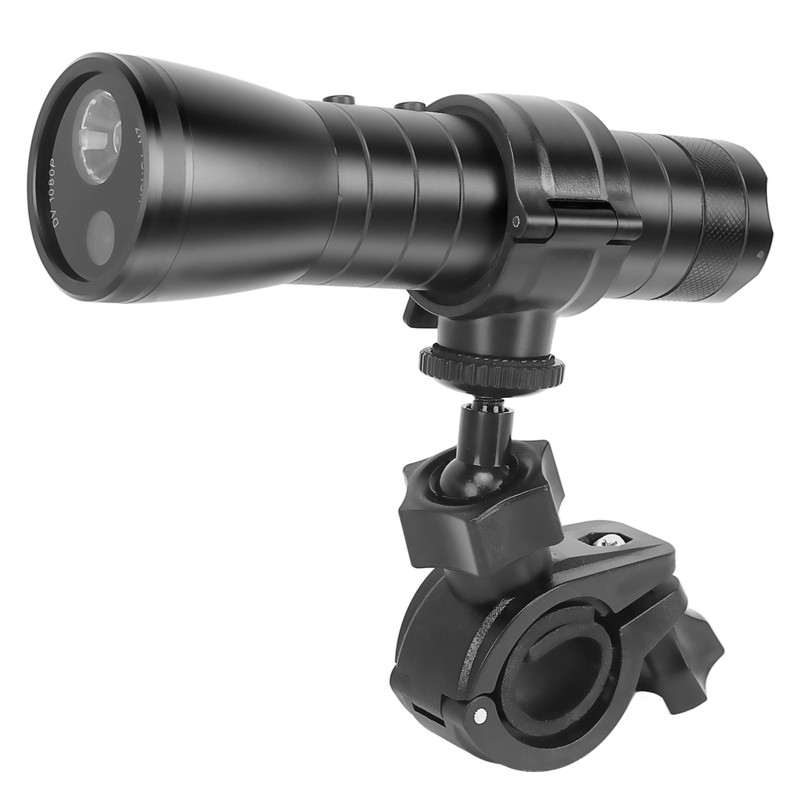 Motorcycle Helmet Camera 1080P HD Sports Action Camera Flashlight Shaped