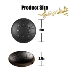 RHTDXC Rain Drum for Outside Garden,Rain Drum for Garden Instrument, Beginning Student Mini Steel Tongue Drum Rain Chime,Musical Education Entertainment Meditation Yoga Zen Gifts (6in-green)