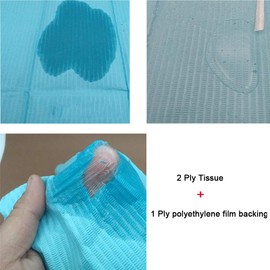 Angzhili 60PCS Dental Bibs Disposable Waterproof Blue Color Sheets Bibs Dental Scarf Towel for Dentist Clinic Use (60 Pcs)