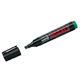Mitsubishi Uni Prockey 159063 Marker, Chisel Tip, 6 mm, Green