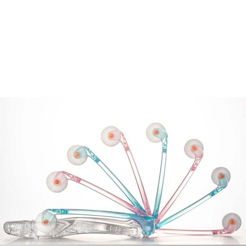 プラークリムーバー クルン 折りたたみ式 レギュラーヘッド (ピンク)◆2本セット 日本製 くるん歯ブラシ 360度 歯ブラシ 回転