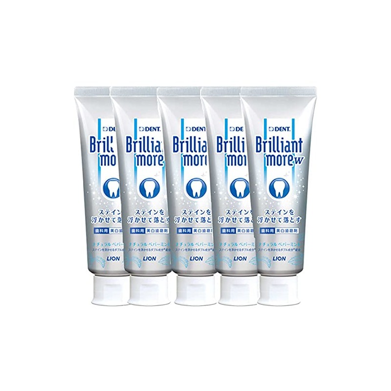 Lion Dental Paste Whitening Brilliant More Double, Natural Peppermint, 90