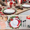 AmazingSpark 100 Pcs Christmas Paper Placemats 13 Inch Disposable Poinsettia