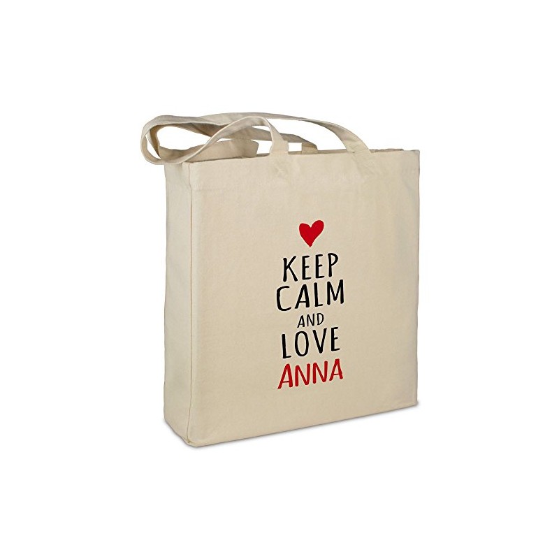 'Fabric Case with "Anna – KEEP CALM – Colour Beige