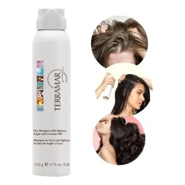 Shampoo En Seco Con Tapioca Aceites Argan Coco Terramar 135g