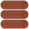 MBAIYO 30pcs Blank PU Leather Hat Patches, Adhesive Round Laserable