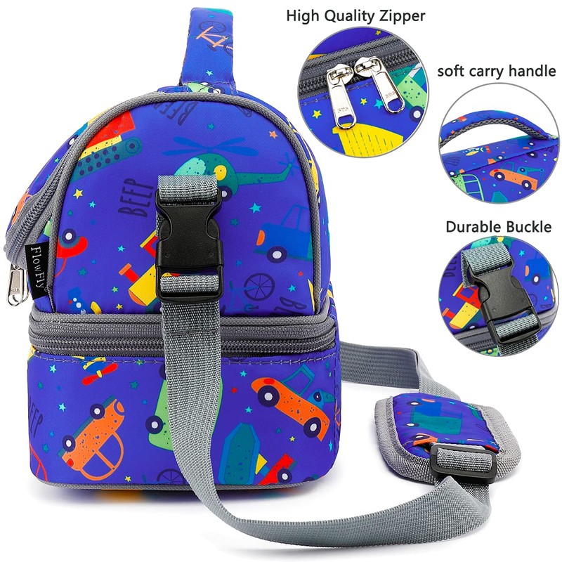 FlowFly Double Decker Cooler Insulated Lunch Bag Large Tote for