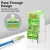 Solsop 100-PACK Cat 6 Pass Through RJ45 Connectors STP Shielded