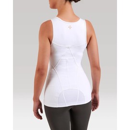 SEAMWEAR Powered by Tommie Copper Prograde Women's Base Layer Lower Back Support Tank WhiteWhite