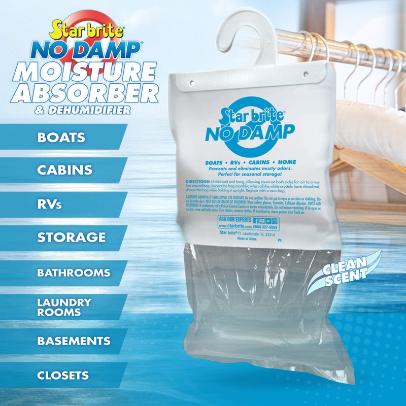 STAR BRITE No Damp Moisture Absorber & Dehumidifier Hanging Bag