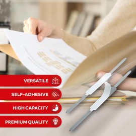 XFasten Self Adhesive Fasteners 2 Inch Capacity (100-Pack) Strong Adhesion Premium File Prong Fasteners 2 Inch for Folders | Durable Prong Fastener Base for Paper, Reports, Charts Folder Accessories