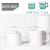 ONTUBE Porcelain Sugar and Creamer Set of 3,Ceramics Cream Pitcher,