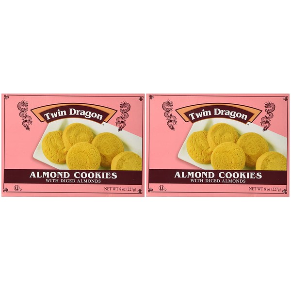Twin Dragon Almond Cookies, 8 Oz (Pack of 2)