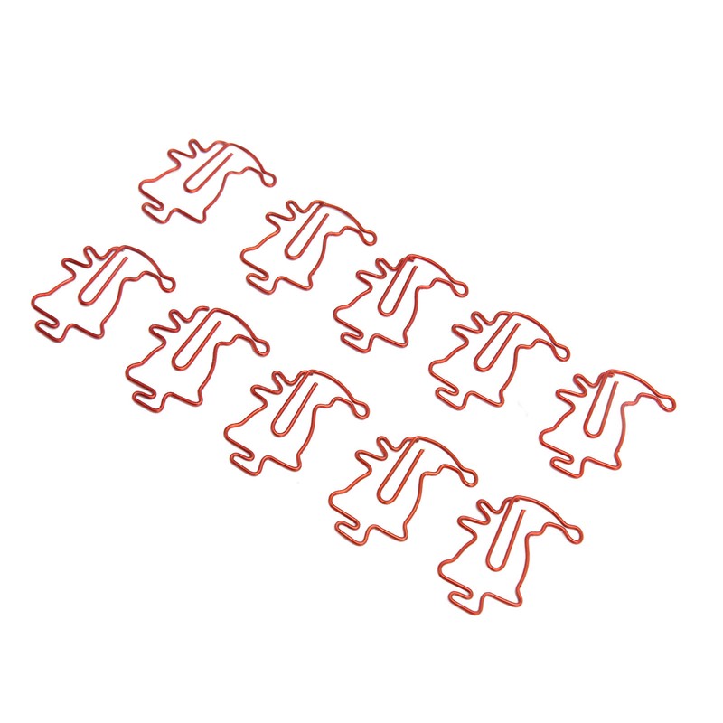100pcs Santa Paper Clips Slip Resistance Cartoon Cute Lightweight Paperclips