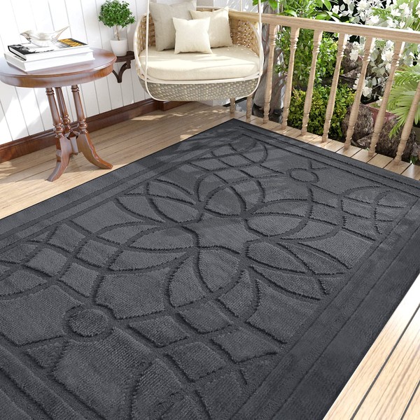 DEXI Indoor Doormat, 3'x5' Non-Slip Absorbent Large Front Door Mats