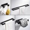Lairuier Towel Bar Sets Matte Black 4-Piece Bathroom Hardware Accessories