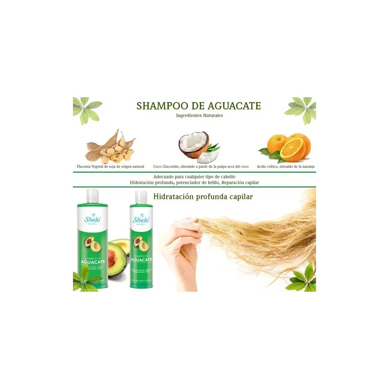 Shampoo De Aguacate Sheló Nabel 530ml Hidratante