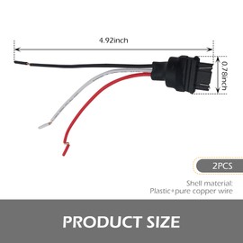 Dogary 2 PCS 3157 Bulb Male Sockets Male Adapter, 12V-24V Waterproof Heat-resistant Connector Harness, for Turn Signals, Universal for Most Cars Trucks SUVs Vans (Black)