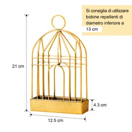 2 Stück Spulenhalter für Mücken. Halterung für Mückenschutzspiralen aus Eisen, Retro-Design, innovatives Weihrauchbrenner, hängend (Gold)