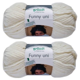 2x100 Gramm Gründl Funny Uni Softgarn SB Pack Babygarn inkl. Anleitung für EIN Funny Bunny 05 Creme