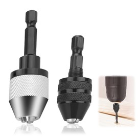 2-Piece Keyless Drill Chuck Conversion Tool, Hexagonal Handle Keyless Drill Chuck Conversion Tool, Micro Drill Quick Change Converter, Drill Chuck Adapter