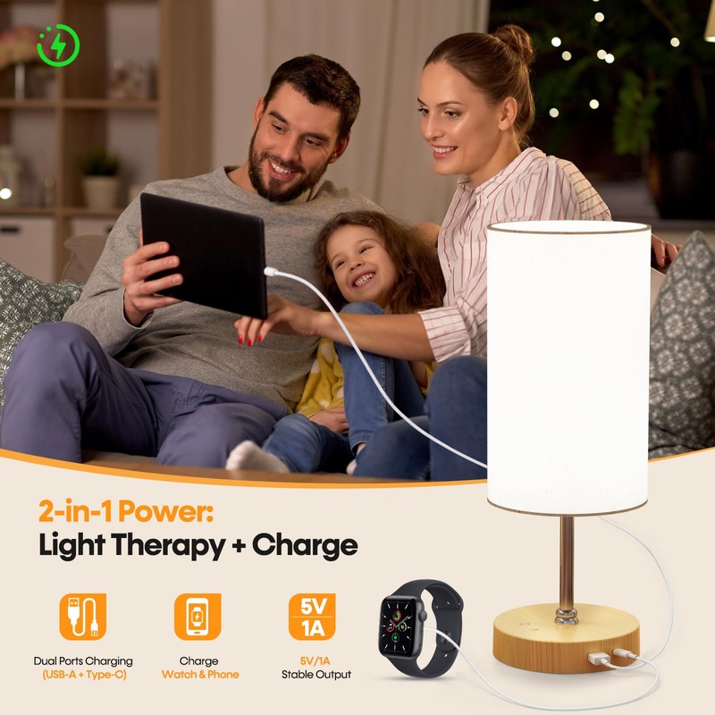 NIORSUN Light Therapy Lamp,10000 Lux Sun Lamp with Remote,3 Color