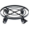 Idzo Round Heavy Duty Plant Caddy with Wheels, Cast Iron