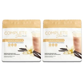 JuicePlus+ | Kit 2 Complete French Vanilla | Batido a Base de Alimentos Integrales | 14g de Proteína Vegana, Vitaminas, 7g Fibra y Probióticos | Suplemento Alimenticio en Polvo | 1,124g