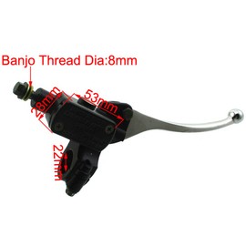 DJ-Motor Black 8mm Banjo Front Right Hydraulic Brake Master Cylinder for Pit Dirt Bike ATV Taotao DB14