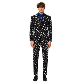 Opposuits Classy Printed Men's Suit - Starstruck Outfit for Christmas and New Year's Festive Season