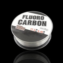 FONGKNOX 300M Fluorocarbon Fishing Line Fishing Lines Leader 100% Fluorocarbon Strong Tension & Smooth High Sensitive Anti-Knotting Anti-Curl Freshwater Saltwater Fishing Line Diameter 0.4 mm 38.58