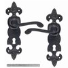 Black Cast Iron Fleur De Lys Door Antique Handles Bathroom