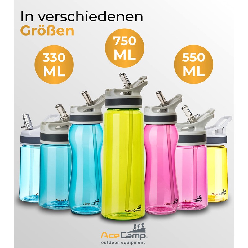 AceCamp Tritan Drinking Bottle, Sports Bottle, BPA-Free, for All Drinks,