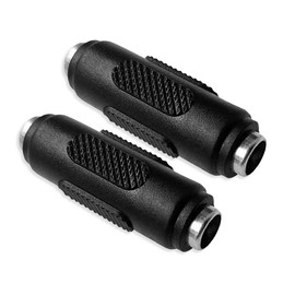DUSCOKE 2PCS DC Power Connector Adapter - 12V 5.5mm x 2.1mm Female to Female Wire Ends Plug Barrel Jack Coupler for LED Strip Lights, CCTV Security Cameras, DC Power Jack Socket (Female to Female)