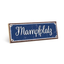 TypeStoff Wooden Sign with Saying - Mampfplatz - Vintage Look with Quote as a Gift and Decoration for Dining Table Food and Kitchen - HS-01027