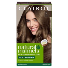 Clairol Natural Instincts Semi-Permanent No Ammonia Hair Dye, 6 Light Brown