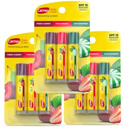 Carmex Daily Care 0.15 oz Flavored Moisturizing Lip Balm with SPF 15 (3 Packs of 3)