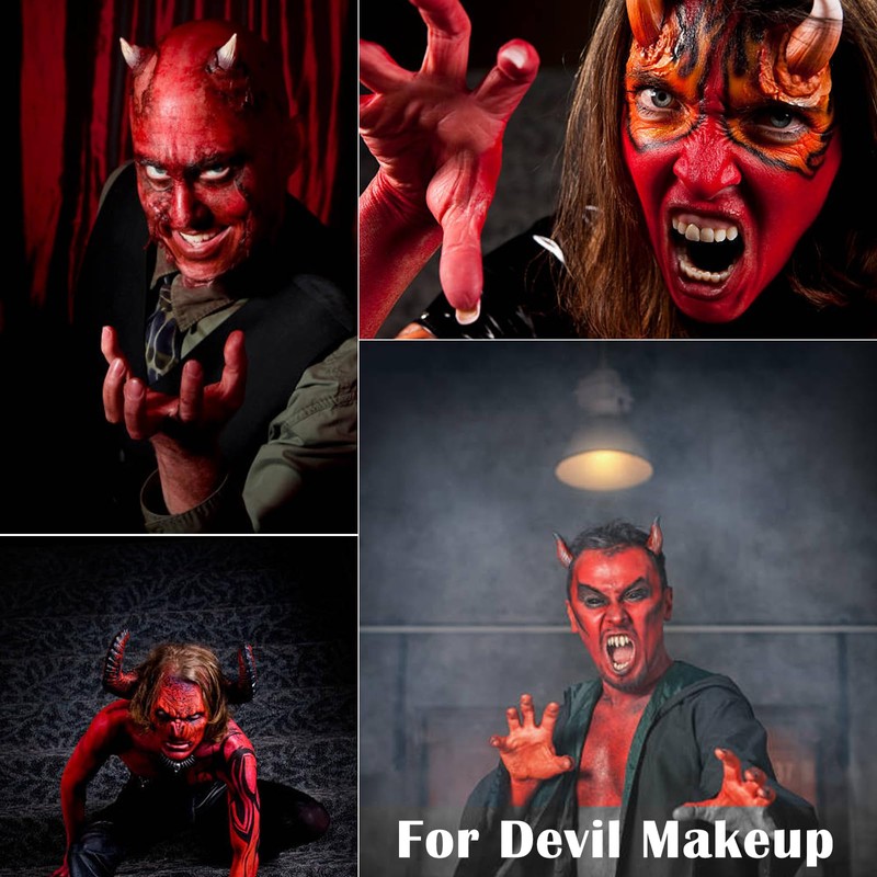 MEICOLY Clown Makeup Kit,White Black Red Face Body Paint for